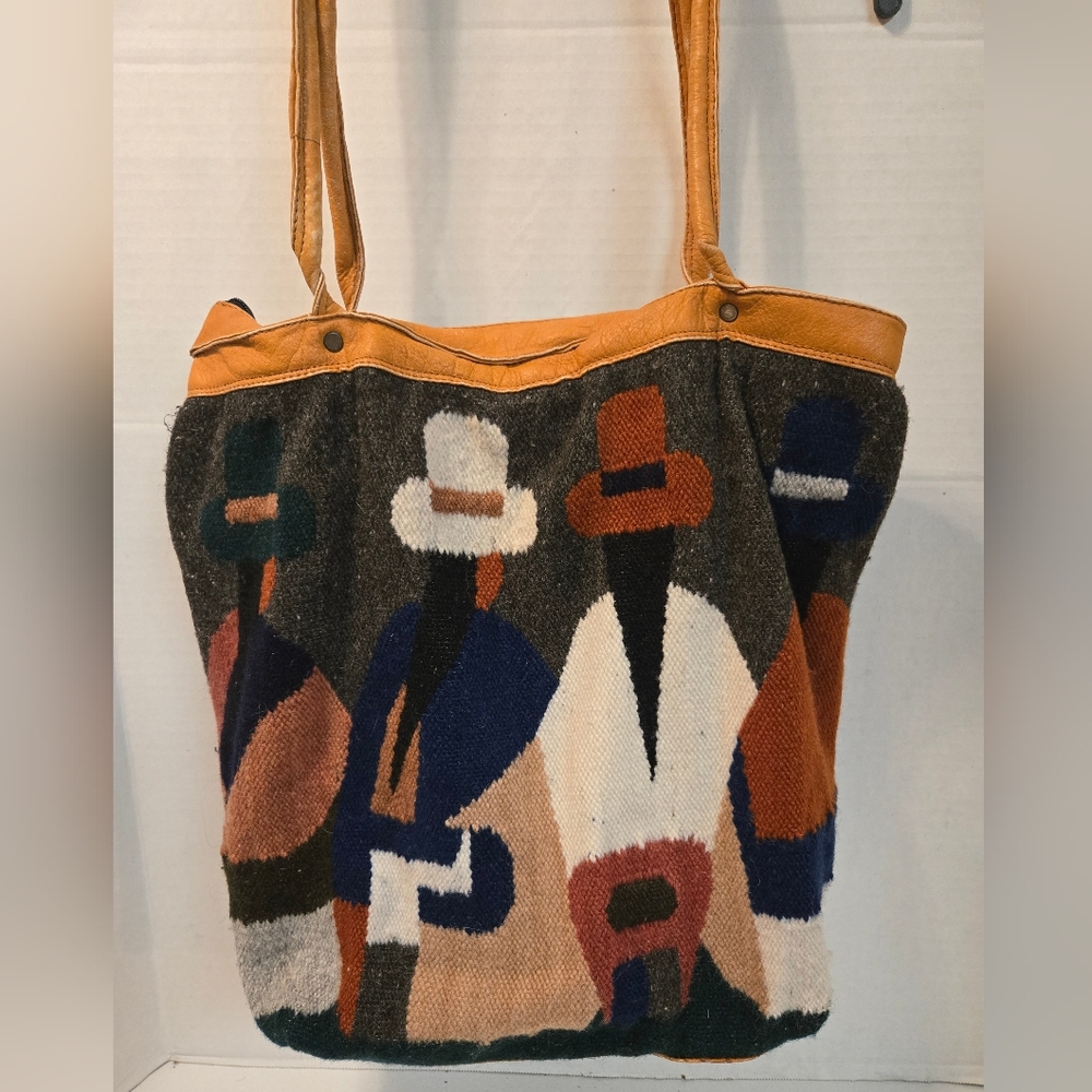 Handmade woven South American Peruvian Tote Hanbag